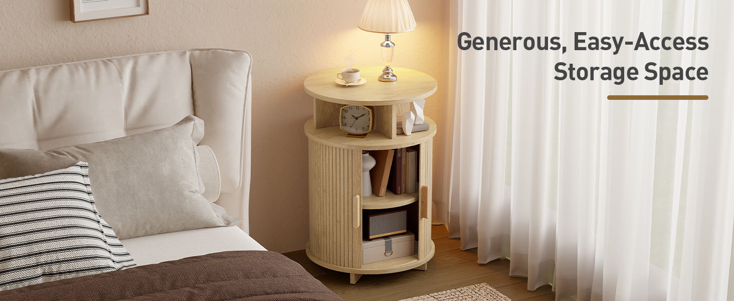 Fluted Sofa Side Table