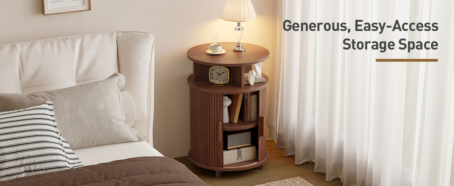 Fluted Sofa Side Table