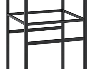 47.2-Inch Round Dining Table, Farmhouse-Style Wooden Kitchen Table with Double-Layer Storage, Space-Saving Circular Dinner Table with Metal Legs, Suitable for Dining Room, Living Room & Kitchen, Rustic Brown & Black Finish