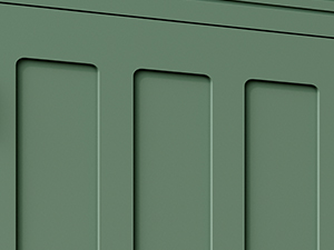 76cm Bathroom Vanity with Ceramic Sink, Green Storage Cabinet with Fluted Doors, Modern Farmhouse Floor-Standing Sink Cabinet with Door-Mounted Shelves