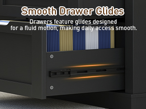 Farmhouse L-Shaped Executive Desk with Drawers, Black and Walnut 53-Inch Corner Computer Desk Equipped with File Cabinet, Monitor Stand and Power Strip, Suitable for Home Office and Study